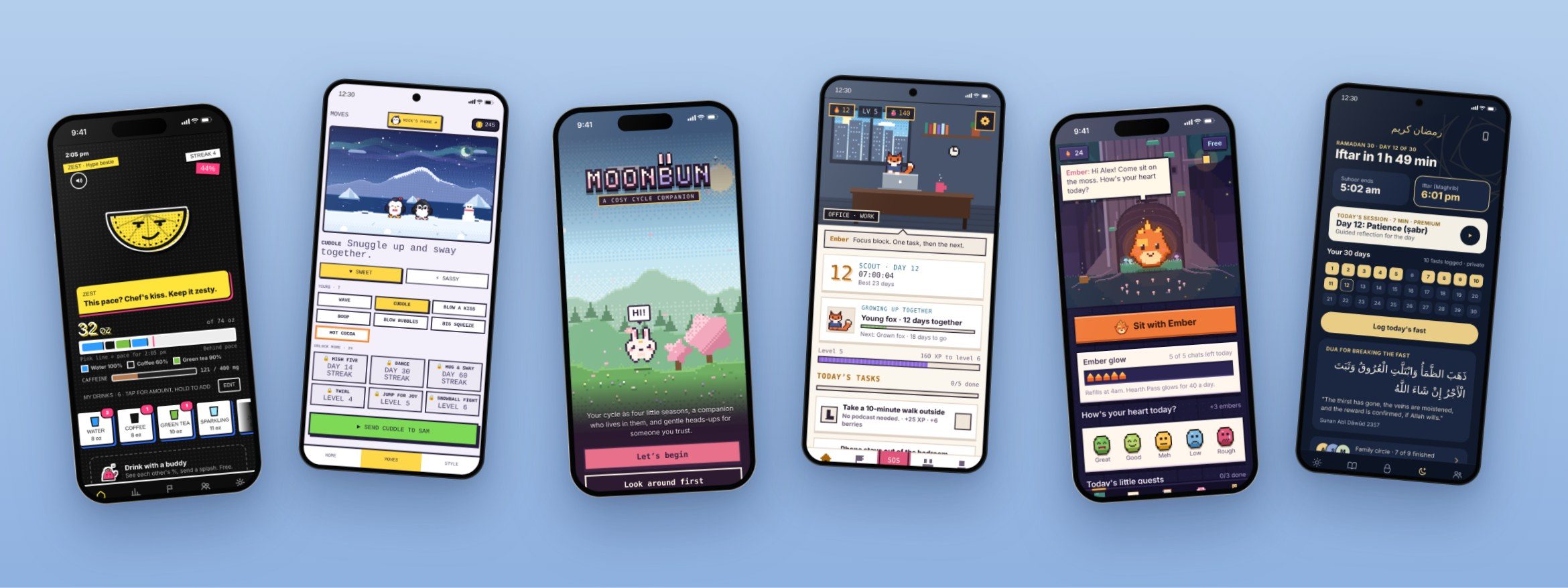 All six apps
